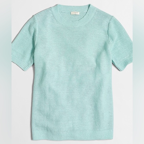 J. Crew Linen Light Green Sweater - Picture 1 of 9